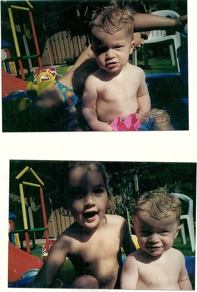 Tim en sem tuin juni 2001